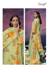 Adeline 2252 By Ganga Silk Organza Printed Dress Material Catalog